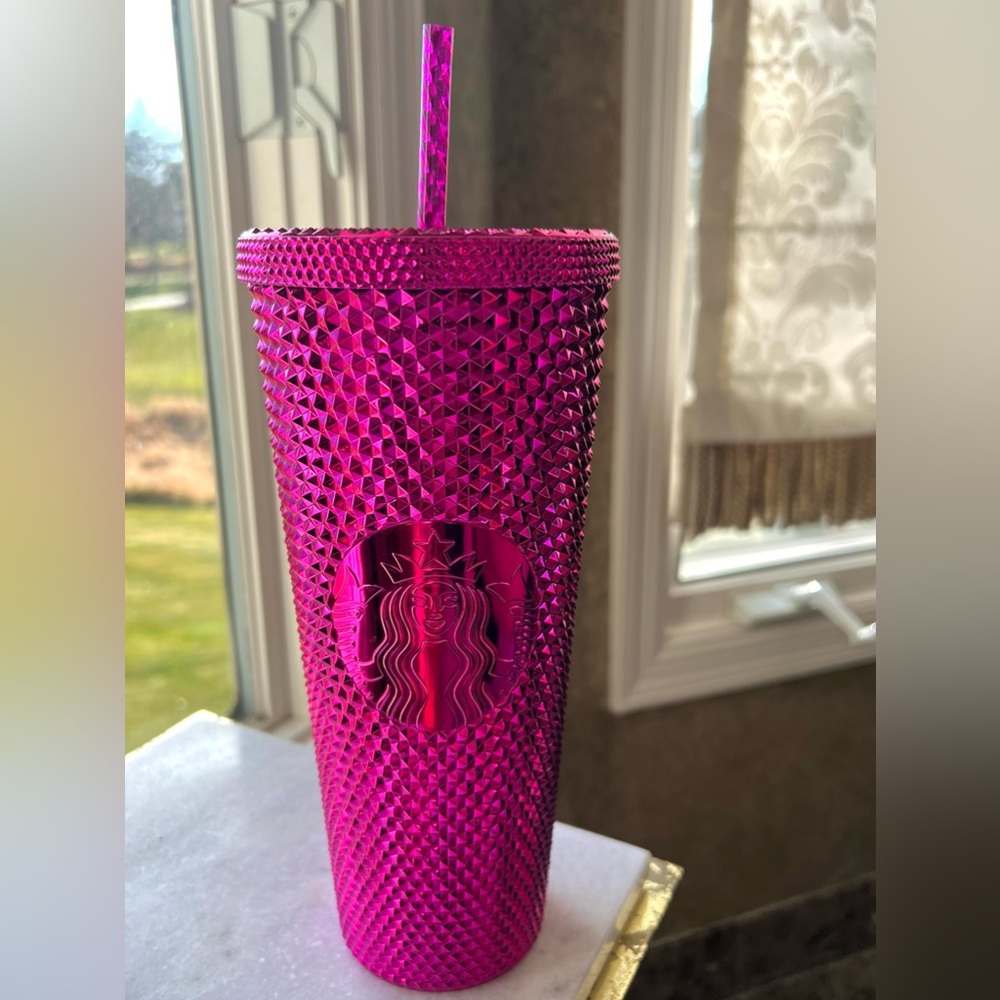 Starbucks 2022 Winter Holiday Sangria Metallic Bling Studded Venti Tumbler